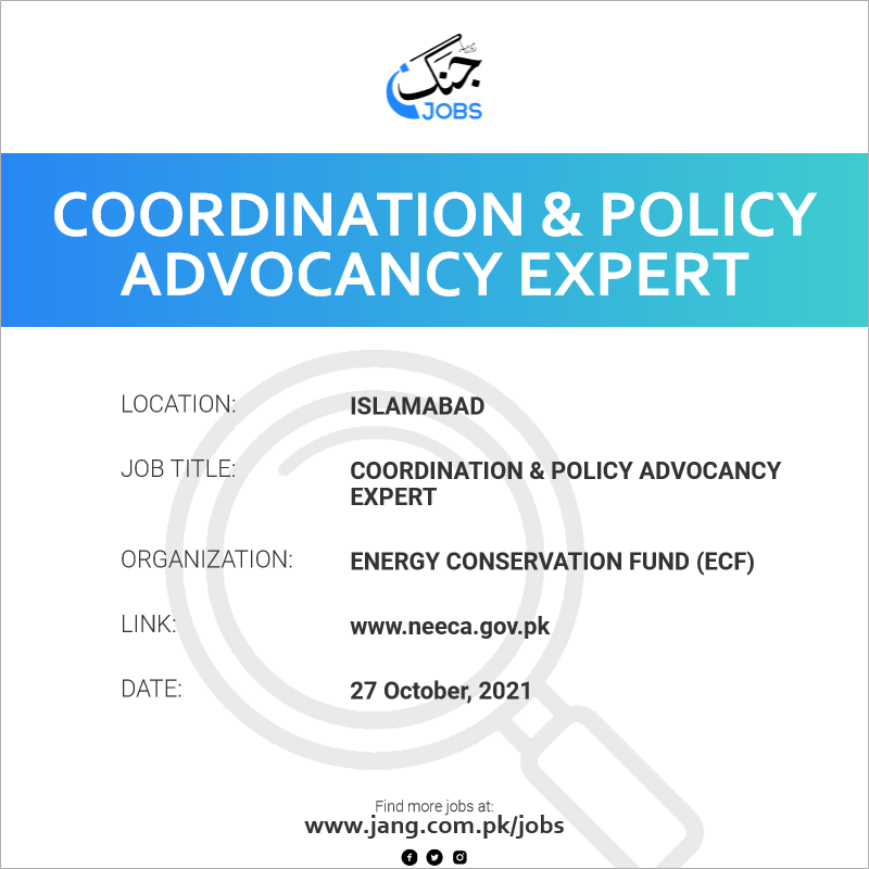Coordination & Policy Advocancy Expert
