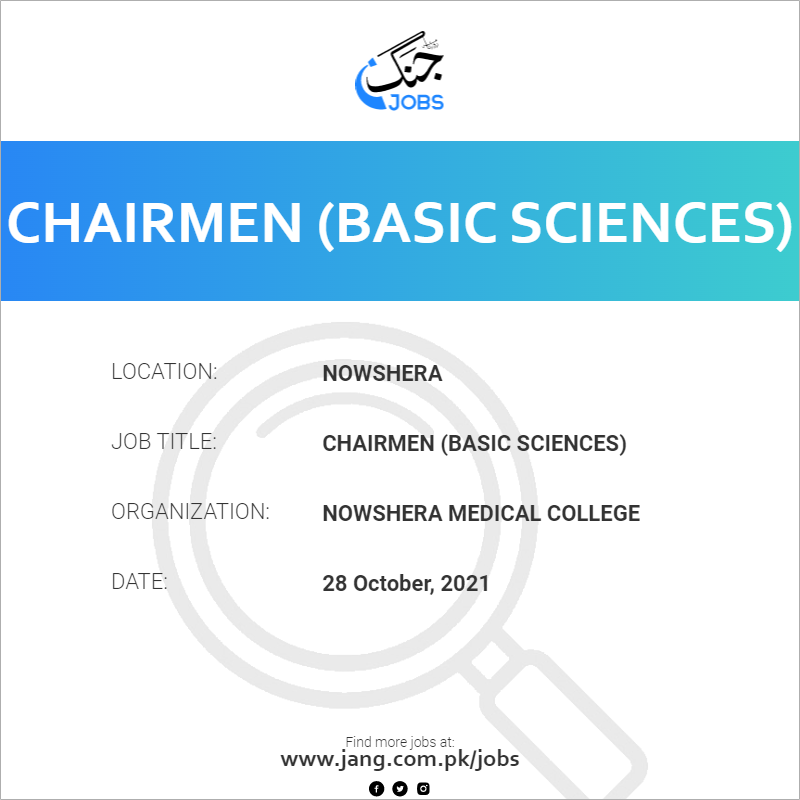 Chairmen (Basic Sciences) 