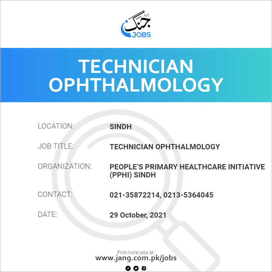 Technician Ophthalmology