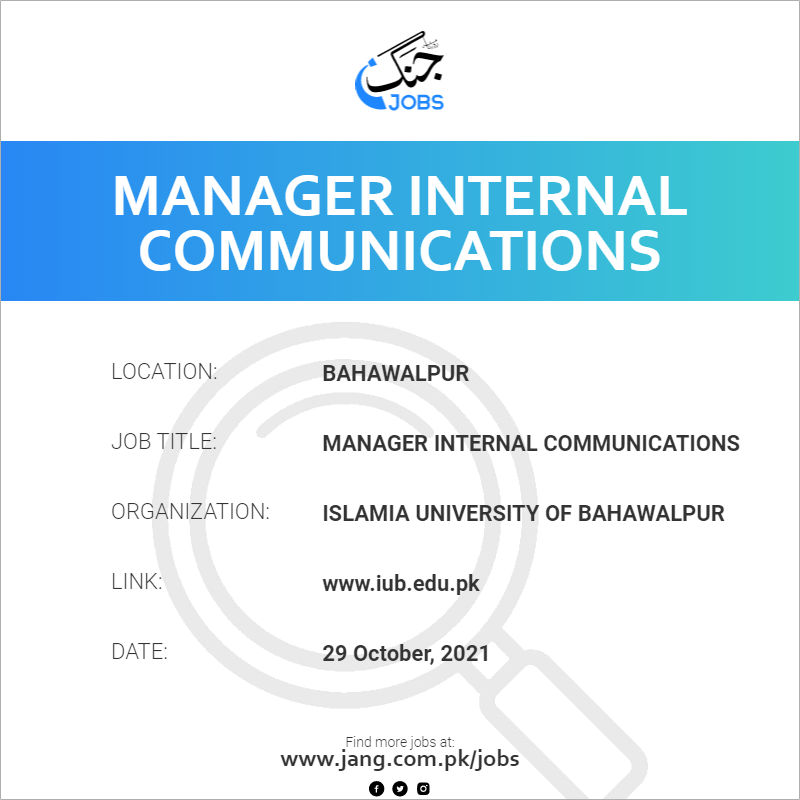 Manager Internal Communications 