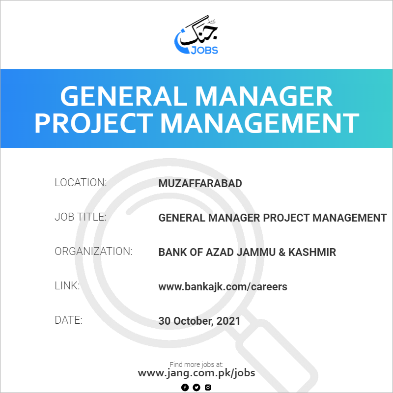 General Manager Project Management