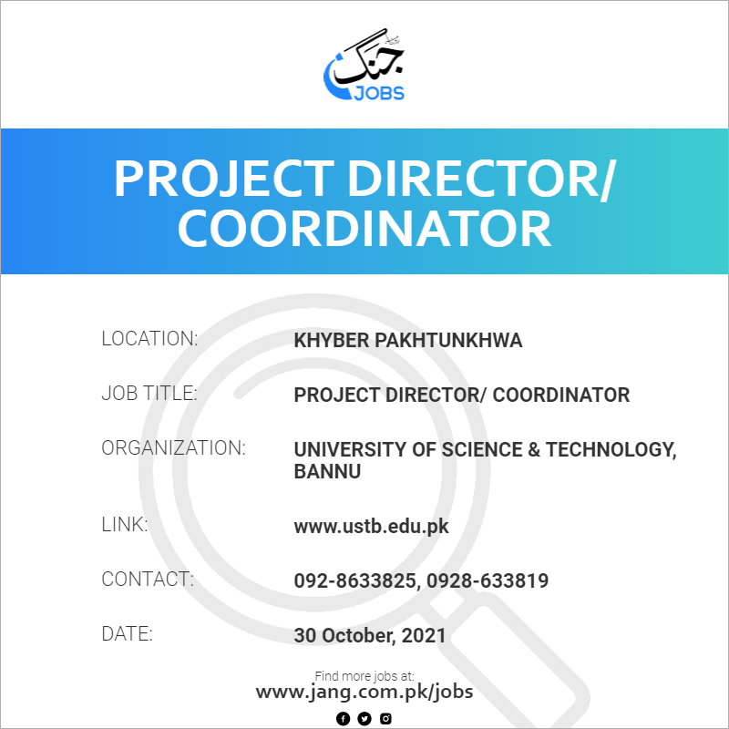 Project Director/ Coordinator