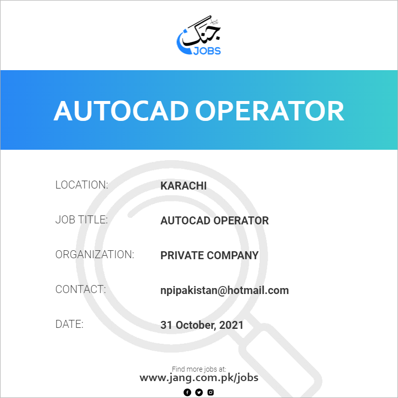 autocad-operator-job-private-company-jobs-in-karachi-26274