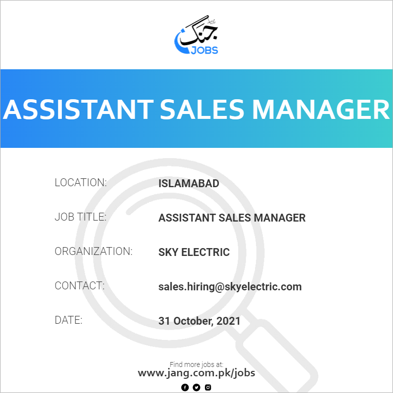 Assistant Sales Manager