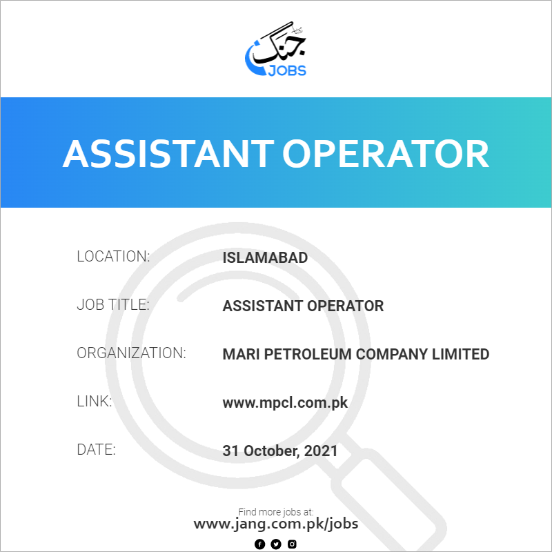 Assistant Operator