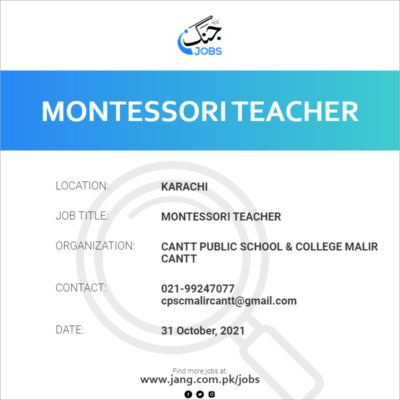 Montessori Teacher