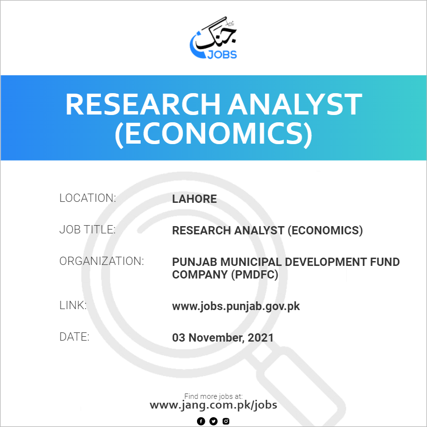 research-analyst-economics-job-punjab-municipal-development-fund