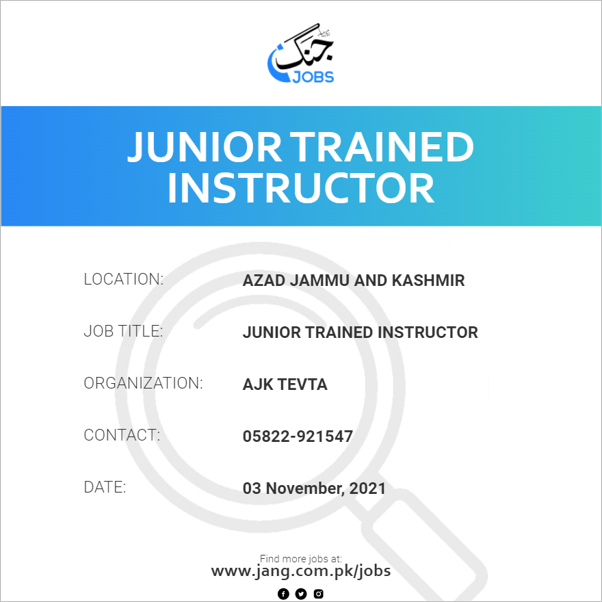 Junior Trained Instructor