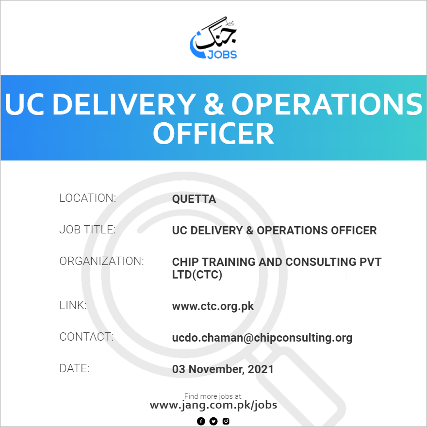 UC Delivery & Operations Officer