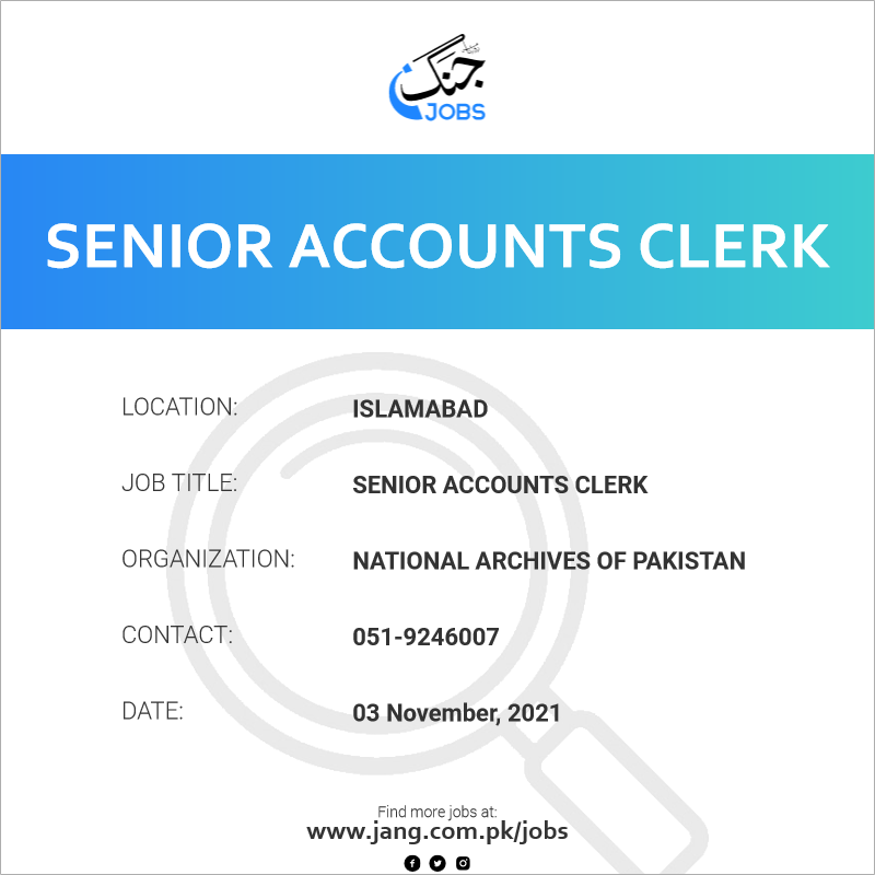 Senior Accounts Clerk
