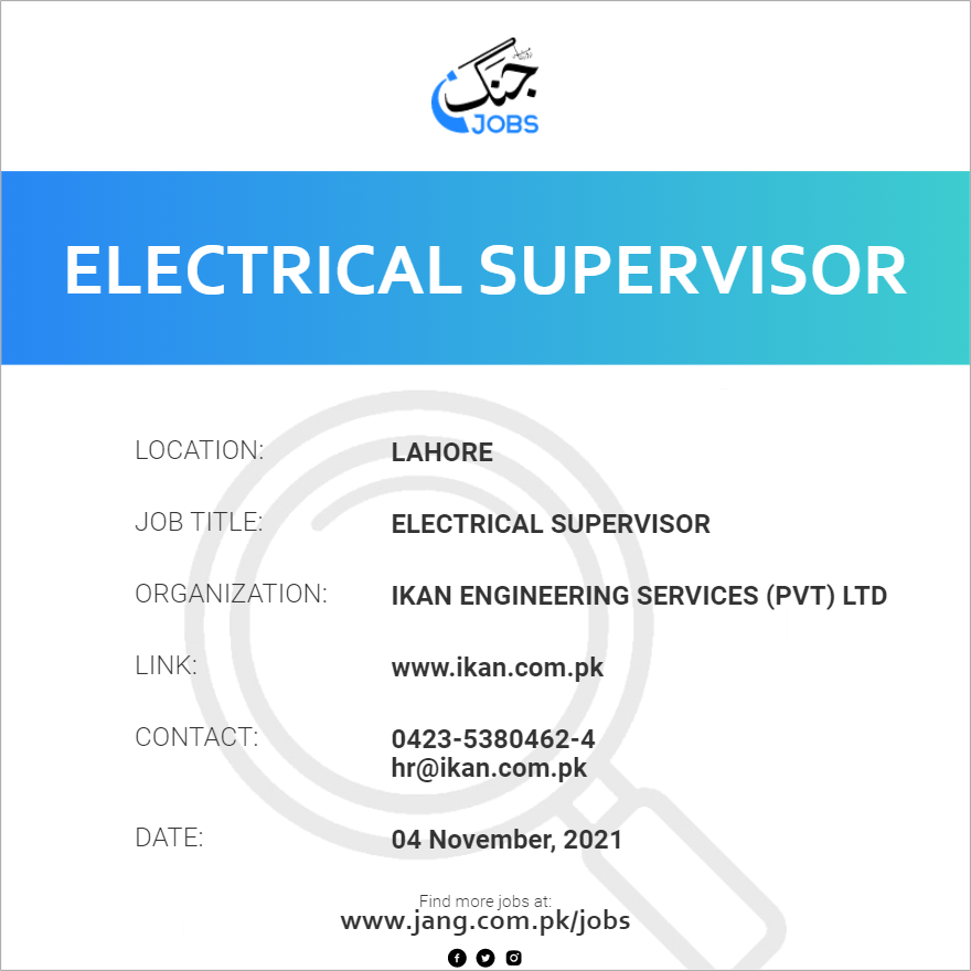 Electrical Supervisor