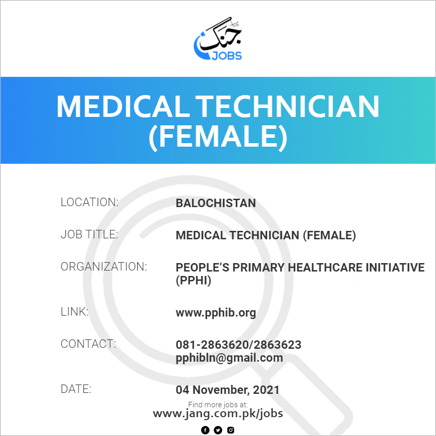 Medical Technician (Female)