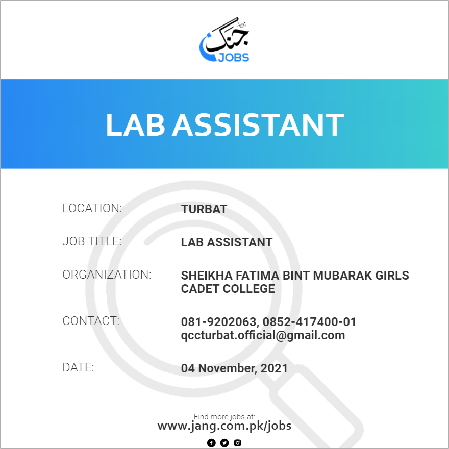 lab-assistant-job-sheikha-fatima-bint-mubarak-girls-cadet-college