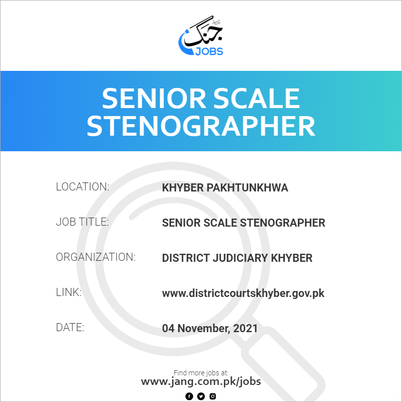 Senior Scale Stenographer
