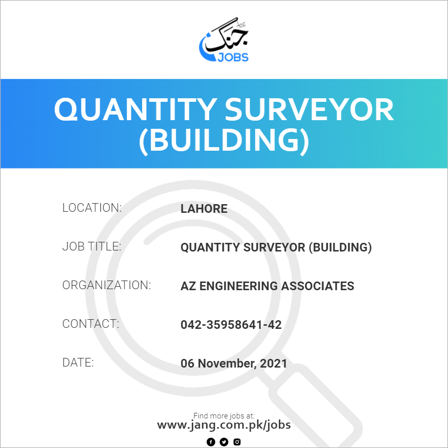 Quantity Surveyor (Building)