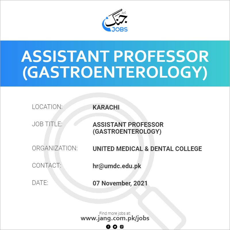 Assistant Professor (Gastroenterology) 