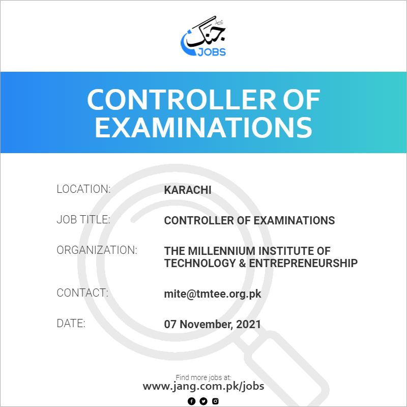 Controller of Examinations