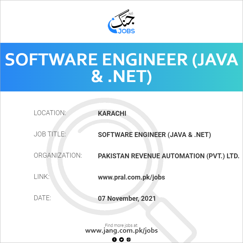 Software Engineer (Java & .Net)
