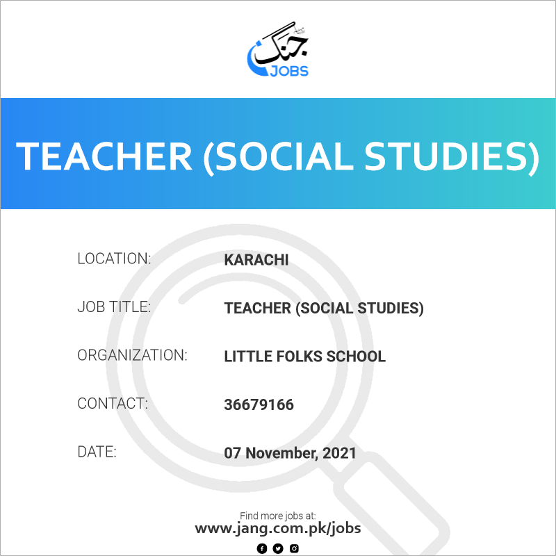 Teacher (Social Studies)