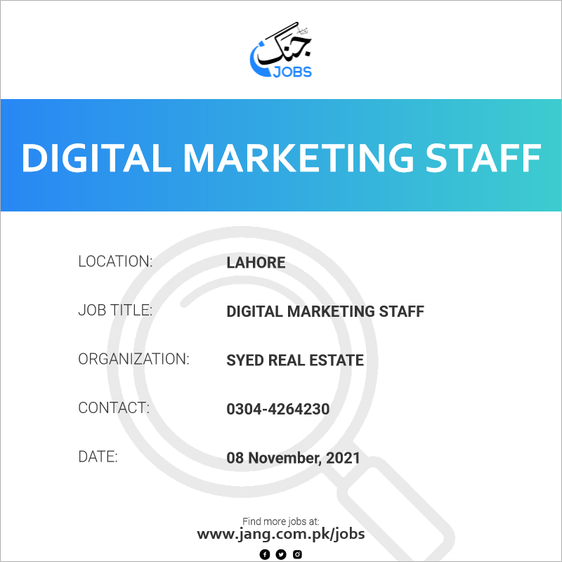 Digital Marketing Staff