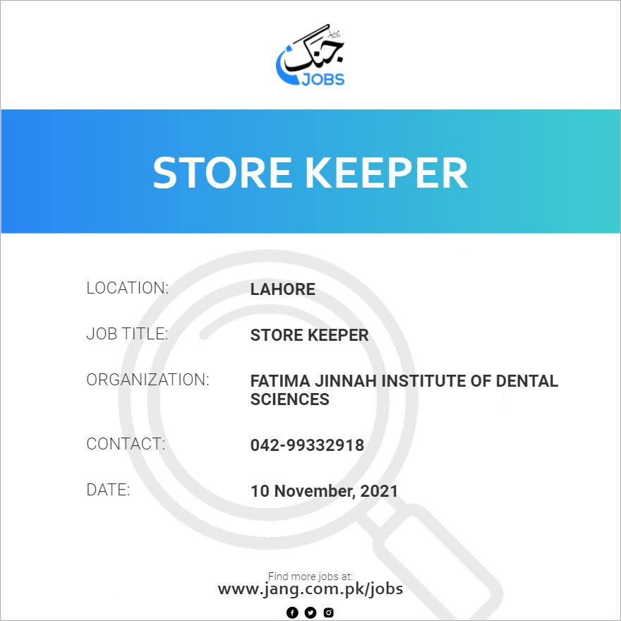 Store Keeper