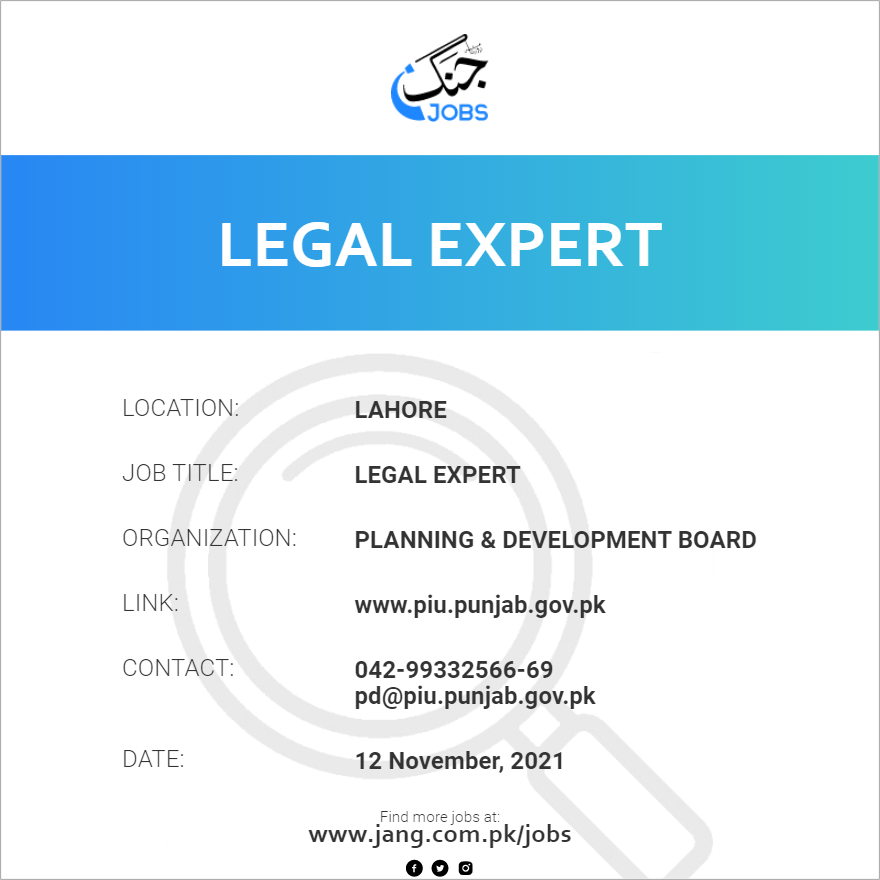 legal-expert-job-planning-development-board-jobs-in-lahore-27408