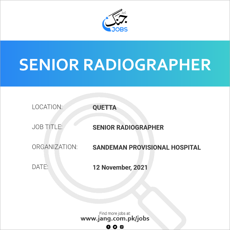 Senior Radiographer 