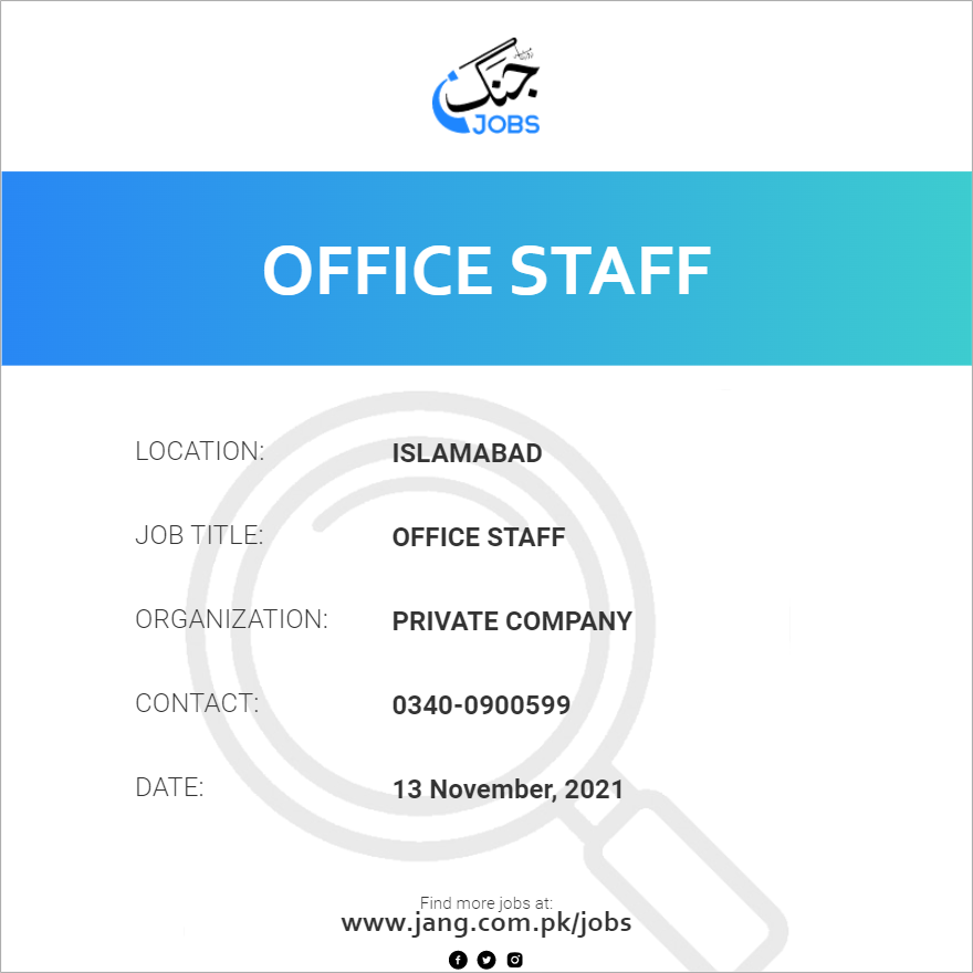 office-staff-job-private-company-jobs-in-islamabad-27545