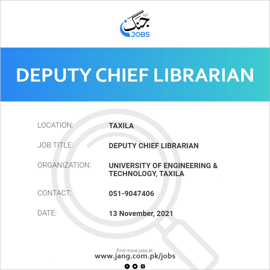 Deputy Chief Librarian