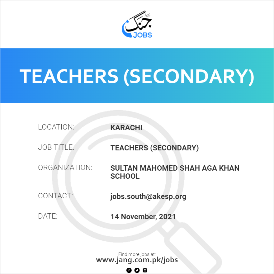 Teachers (Secondary)