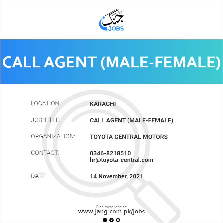 Call Agent (Male-Female)
