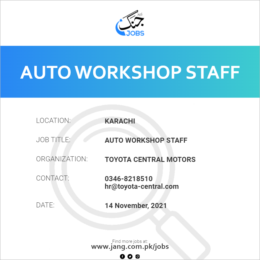 Auto Workshop Staff