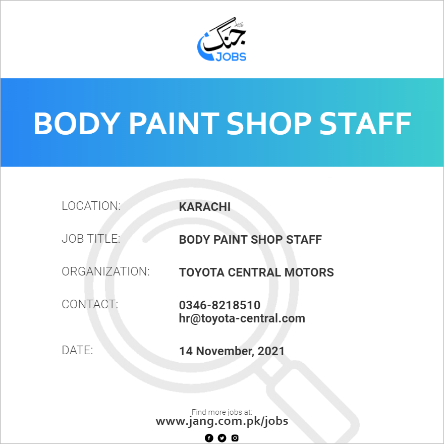 Body Paint Shop Staff 