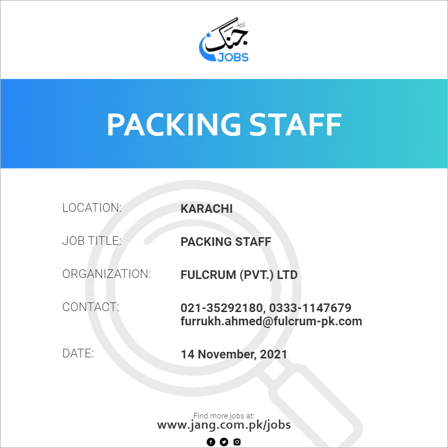 Packing Staff
