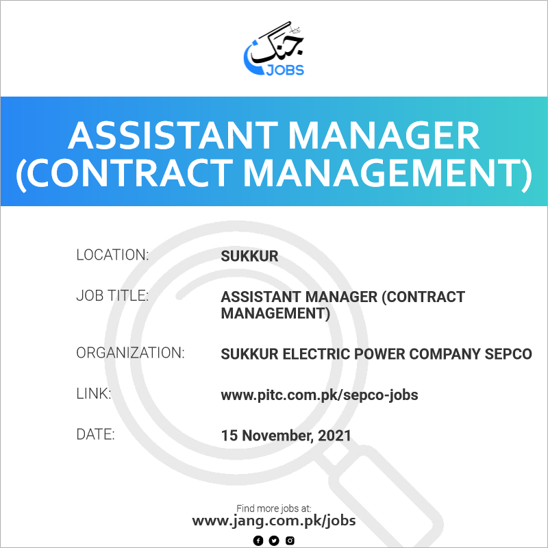 Assistant Manager (Contract Management)