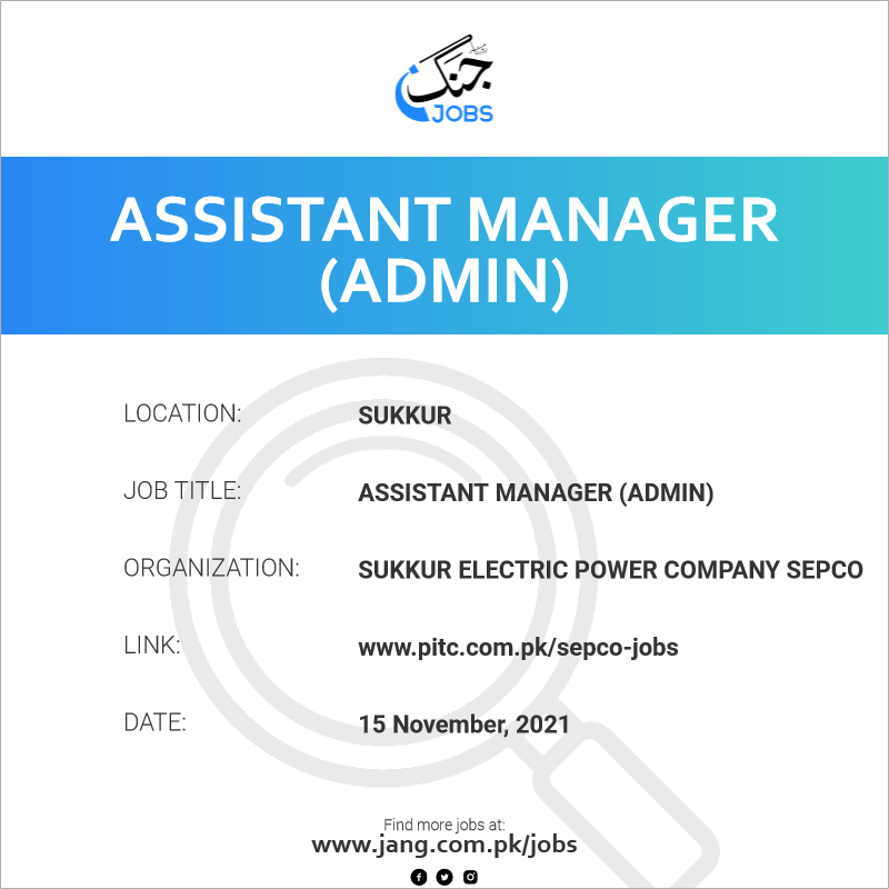 Assistant Manager (Admin)