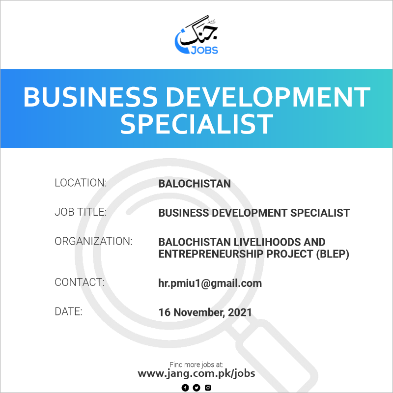 Business Development Specialist 