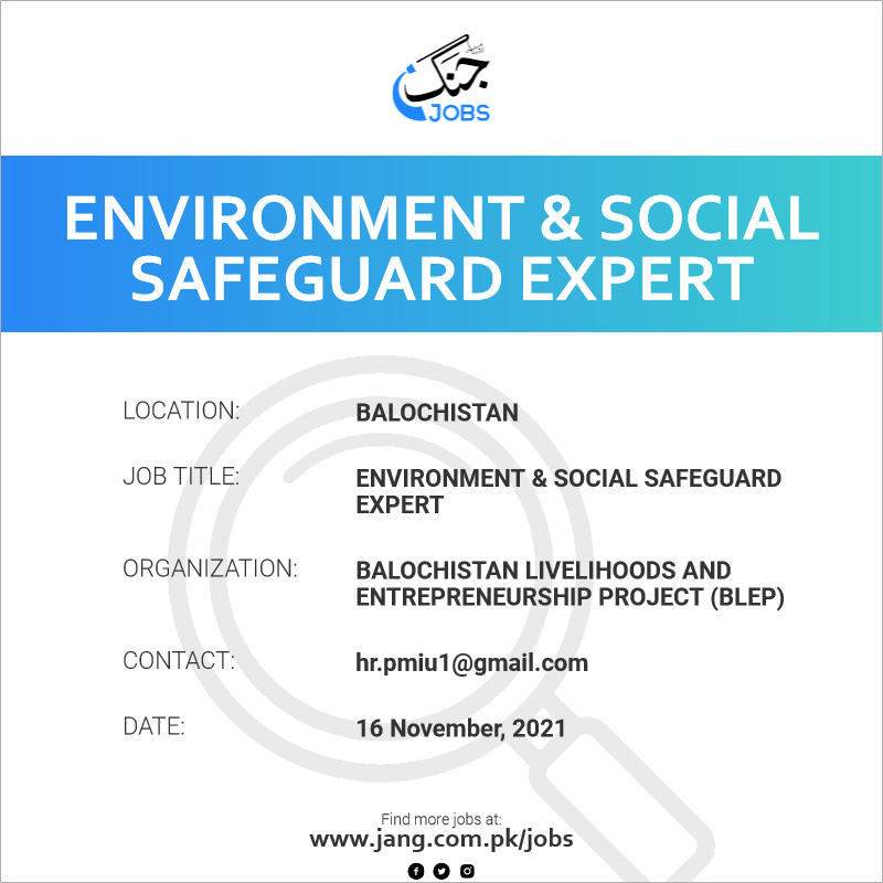 Environment & Social Safeguard Expert