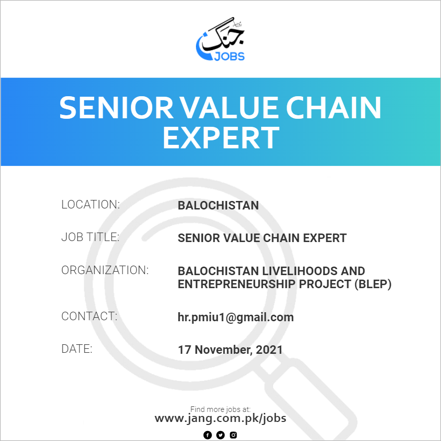 Senior Value Chain Expert