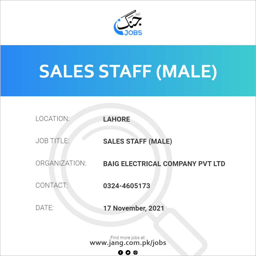 Sales Staff (Male)