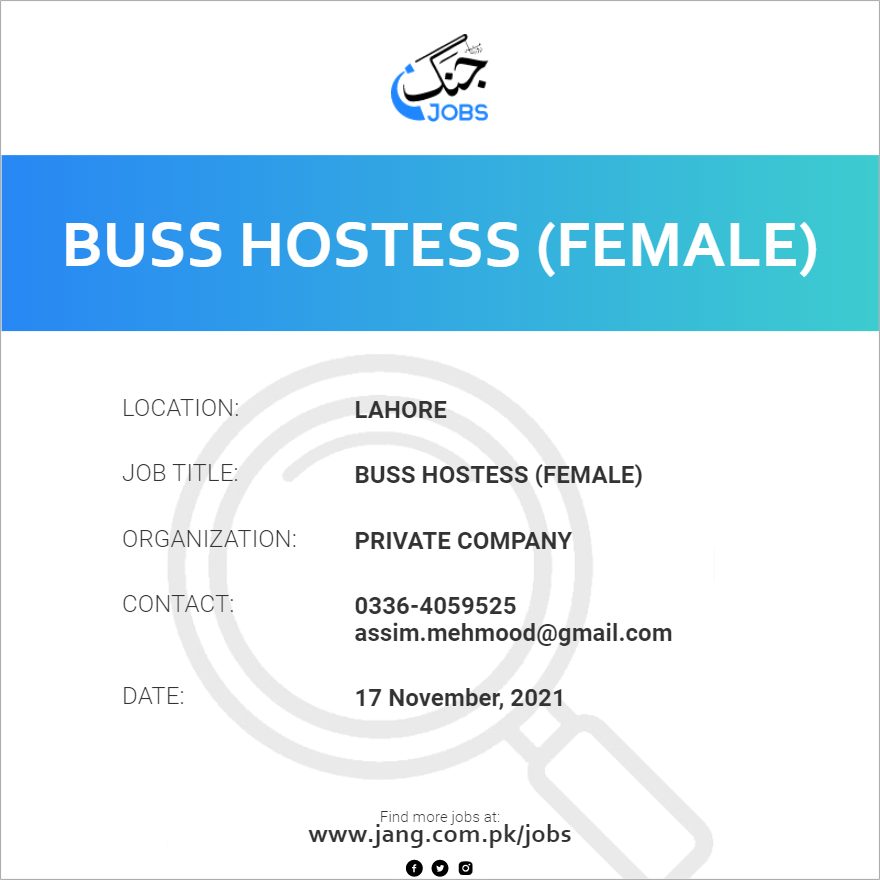 Buss Hostess (Female)