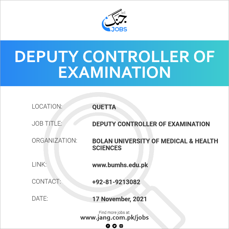 Deputy Controller of Examination 