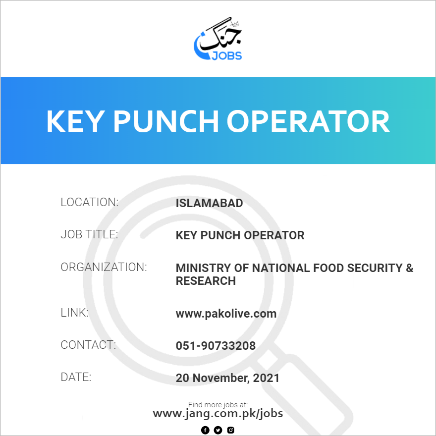 Key Punch Operator