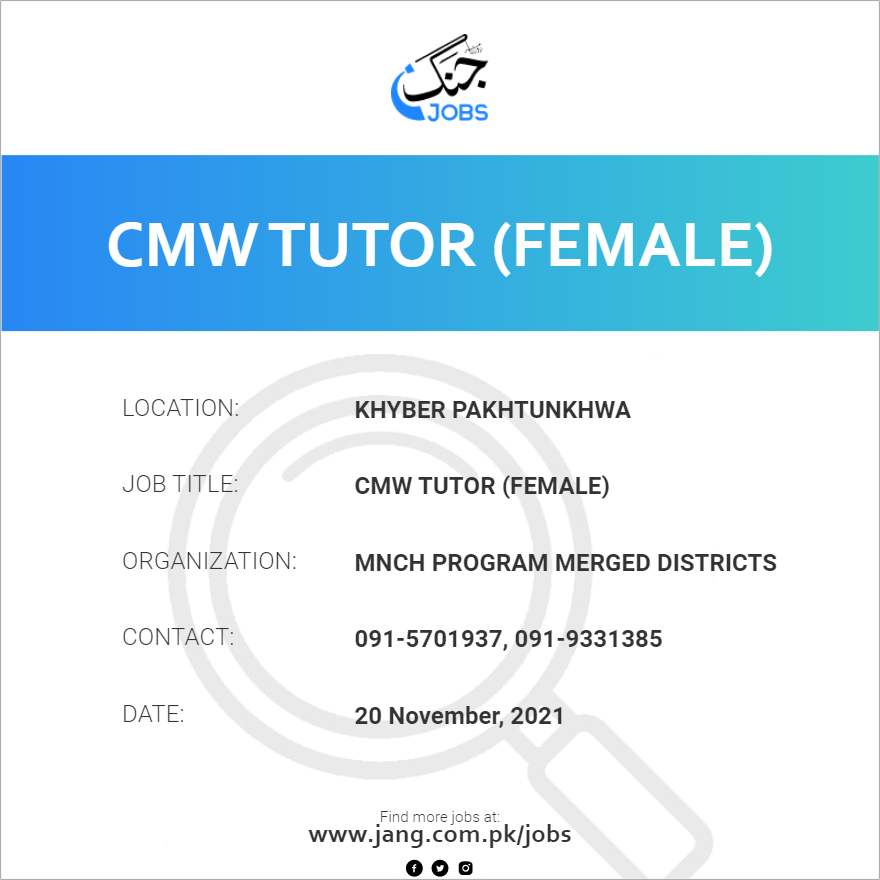 CMW Tutor (Female)