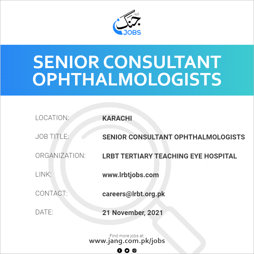 Senior Consultant Ophthalmologists