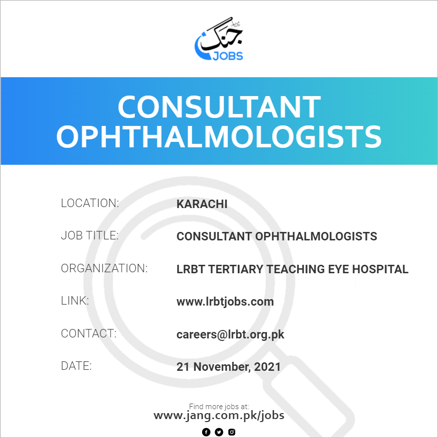 Consultant Ophthalmologists