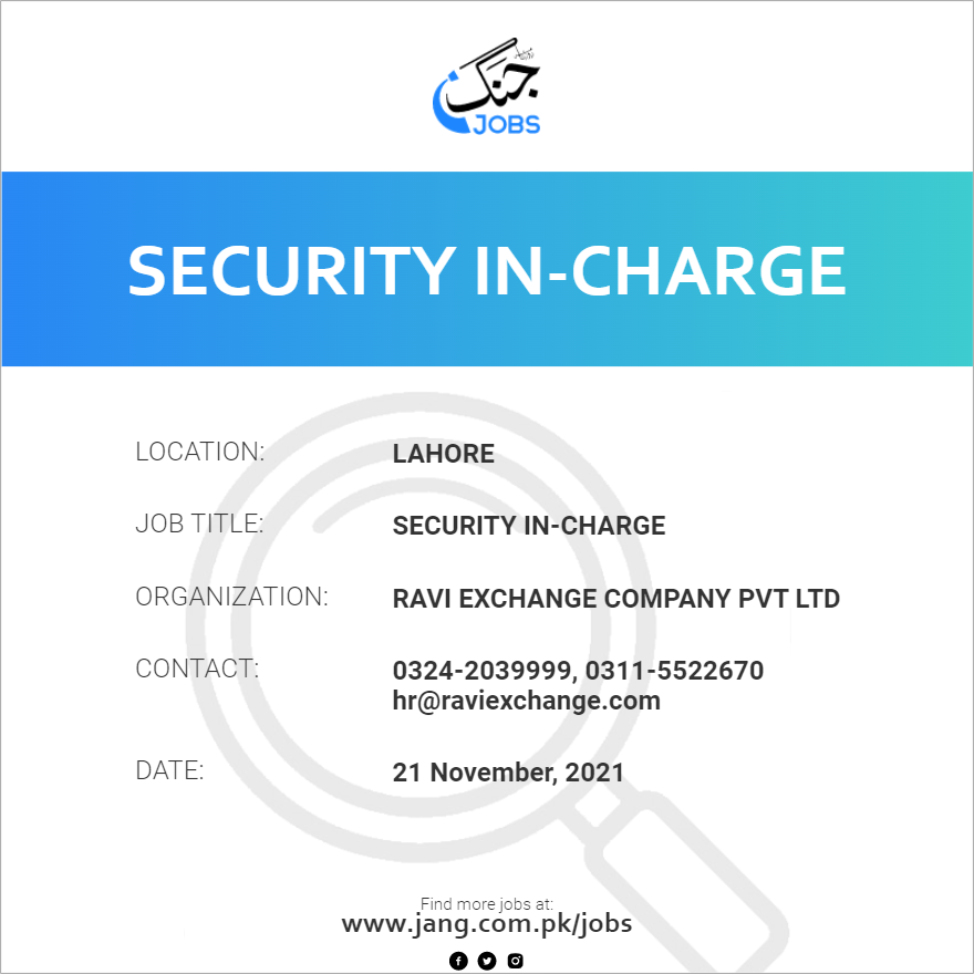 Security In-Charge