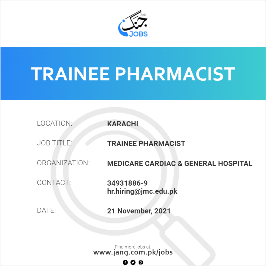 Trainee Pharmacist