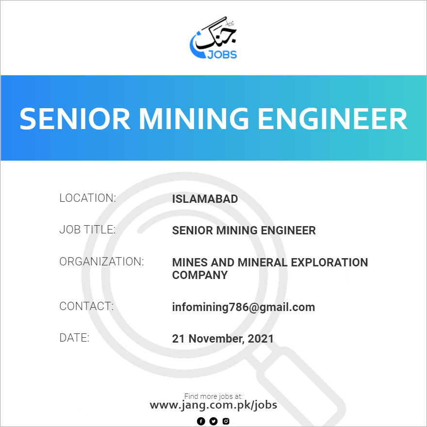Senior Mining Engineer