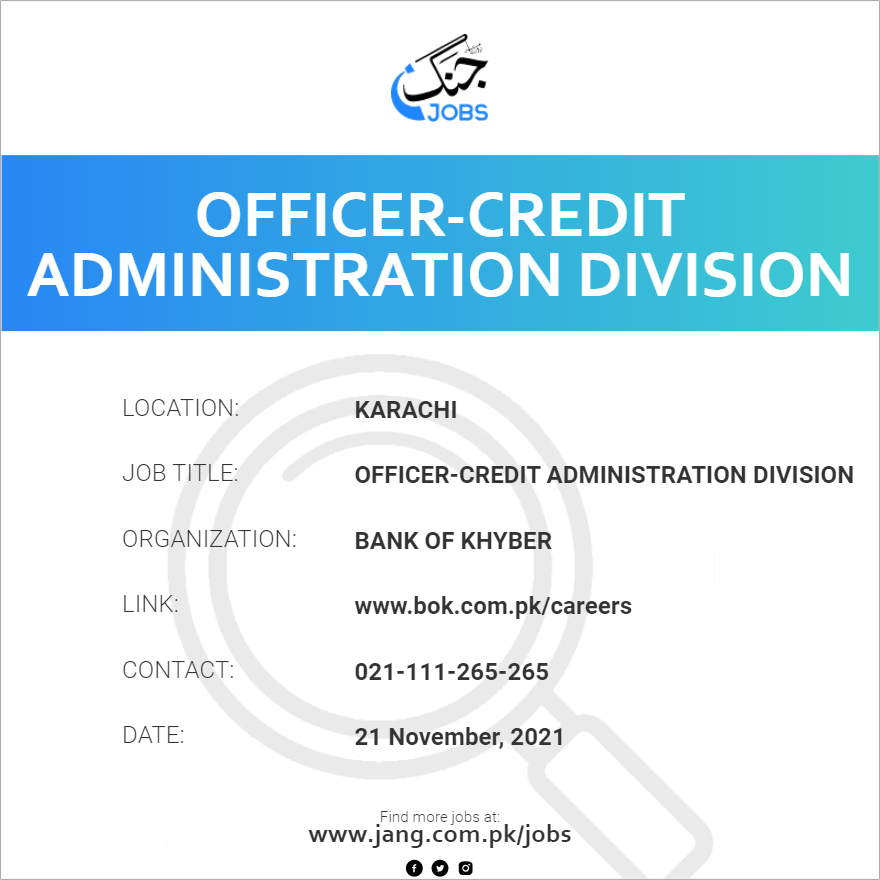 Officer-Credit Administration Division